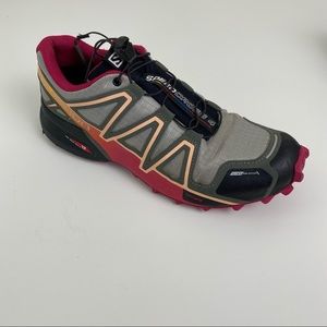 Salomon Speedcross 4 Gray/Pink Women's Running Shoes Size 8.5